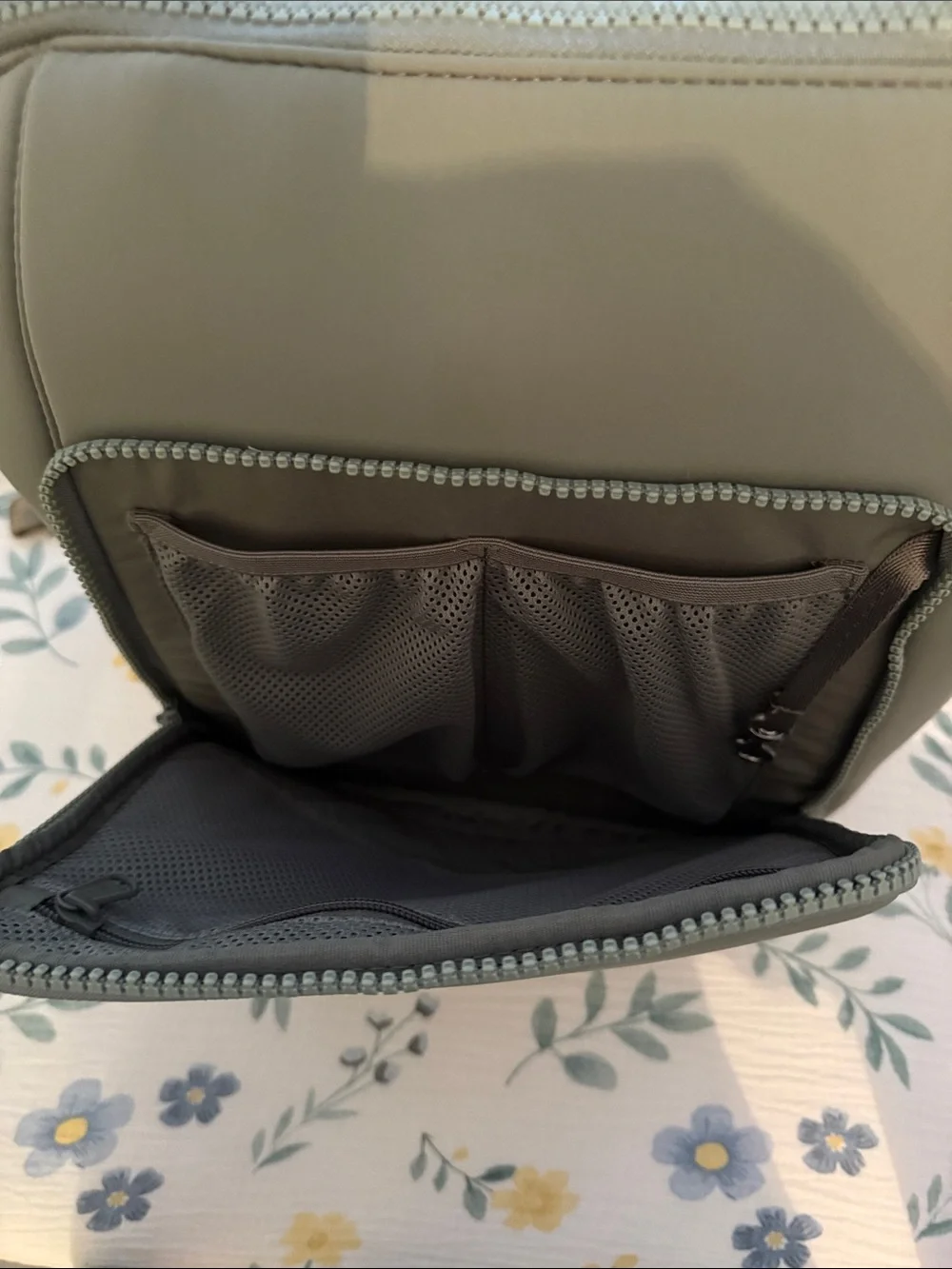 Freshly Picked Neoprene Sage Seoul Diaper Bag with Fanny Pack